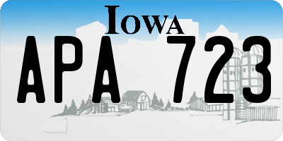 IA license plate APA723