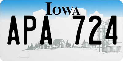IA license plate APA724