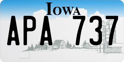 IA license plate APA737