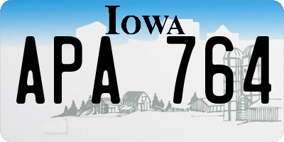 IA license plate APA764
