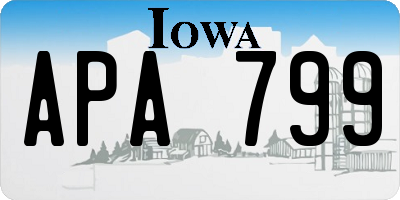 IA license plate APA799