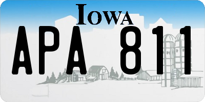 IA license plate APA811