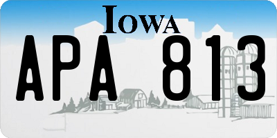 IA license plate APA813