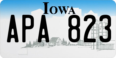 IA license plate APA823