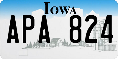 IA license plate APA824