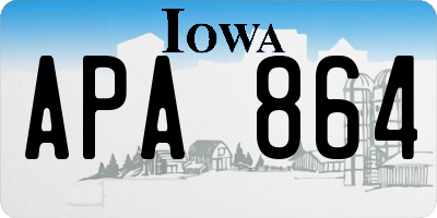 IA license plate APA864