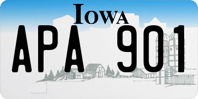 IA license plate APA901