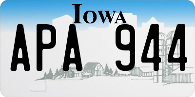 IA license plate APA944