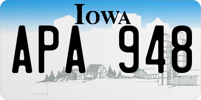 IA license plate APA948