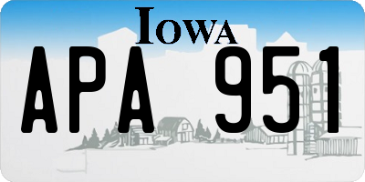 IA license plate APA951