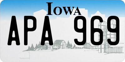 IA license plate APA969