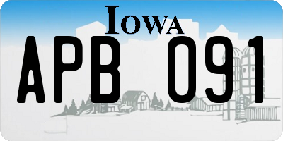 IA license plate APB091