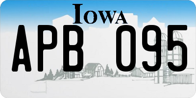 IA license plate APB095