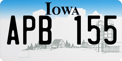 IA license plate APB155