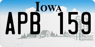 IA license plate APB159