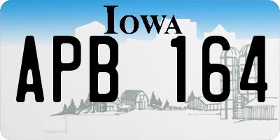 IA license plate APB164