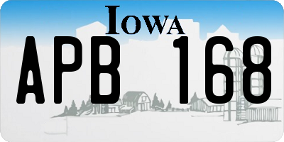 IA license plate APB168