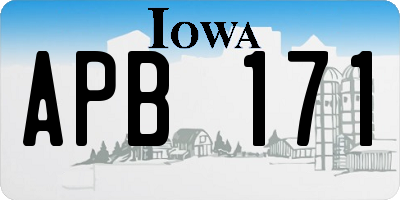 IA license plate APB171