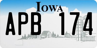 IA license plate APB174