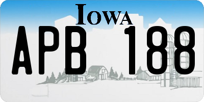 IA license plate APB188