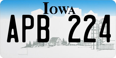 IA license plate APB224