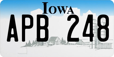 IA license plate APB248