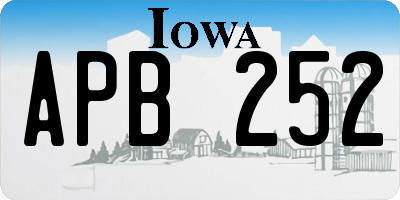 IA license plate APB252
