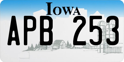 IA license plate APB253