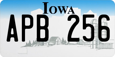 IA license plate APB256