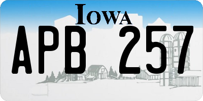 IA license plate APB257