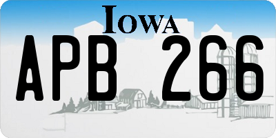 IA license plate APB266