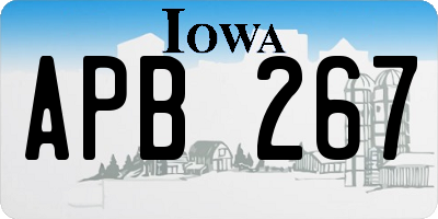 IA license plate APB267