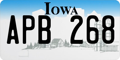 IA license plate APB268
