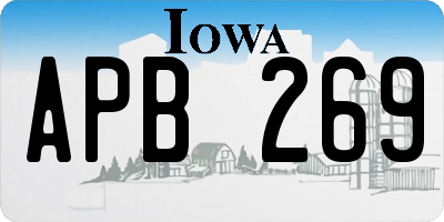 IA license plate APB269
