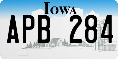 IA license plate APB284