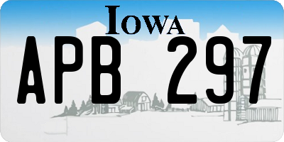 IA license plate APB297