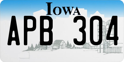 IA license plate APB304