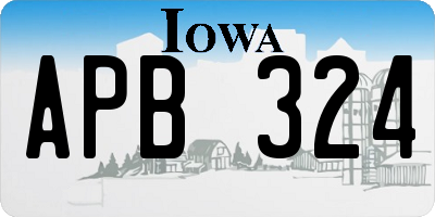 IA license plate APB324