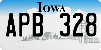 IA license plate APB328