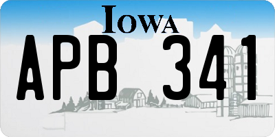 IA license plate APB341