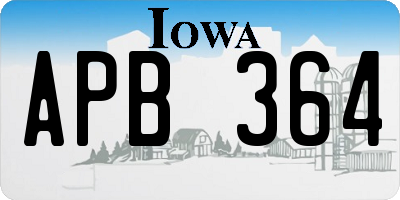 IA license plate APB364