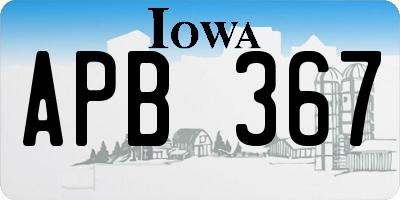 IA license plate APB367