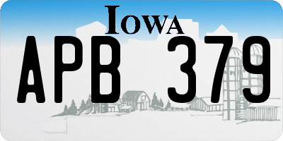 IA license plate APB379