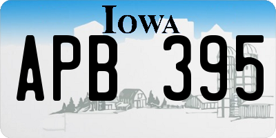 IA license plate APB395
