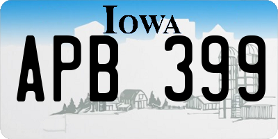 IA license plate APB399