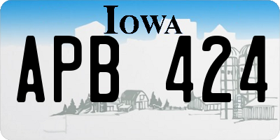 IA license plate APB424