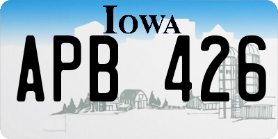 IA license plate APB426