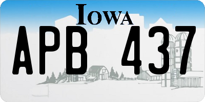 IA license plate APB437