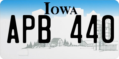 IA license plate APB440
