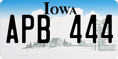 IA license plate APB444